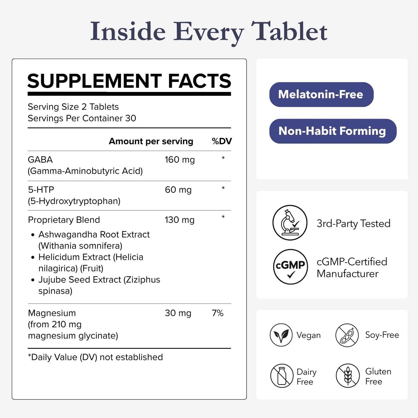 Dobel USA DOBEL Relax & Sleep - Melatonin Free Sleep Aid for Adults - Magnesium Glycinate, Ashwagandha, GABA & 5-HTP - Non-Habit Forming Support for Deep Sleep & Evening Calm 60 Tablets