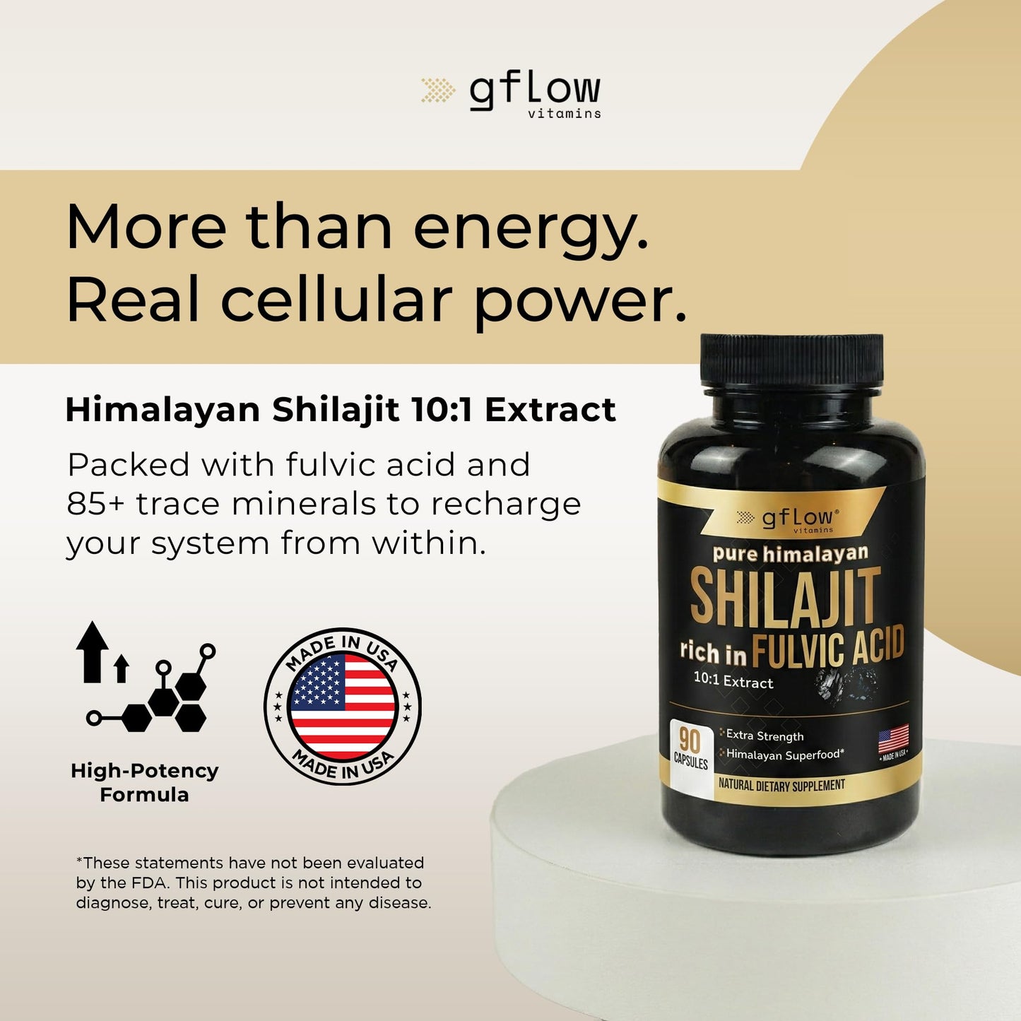 gflow vitamins Shilajit Capsule 90 Count