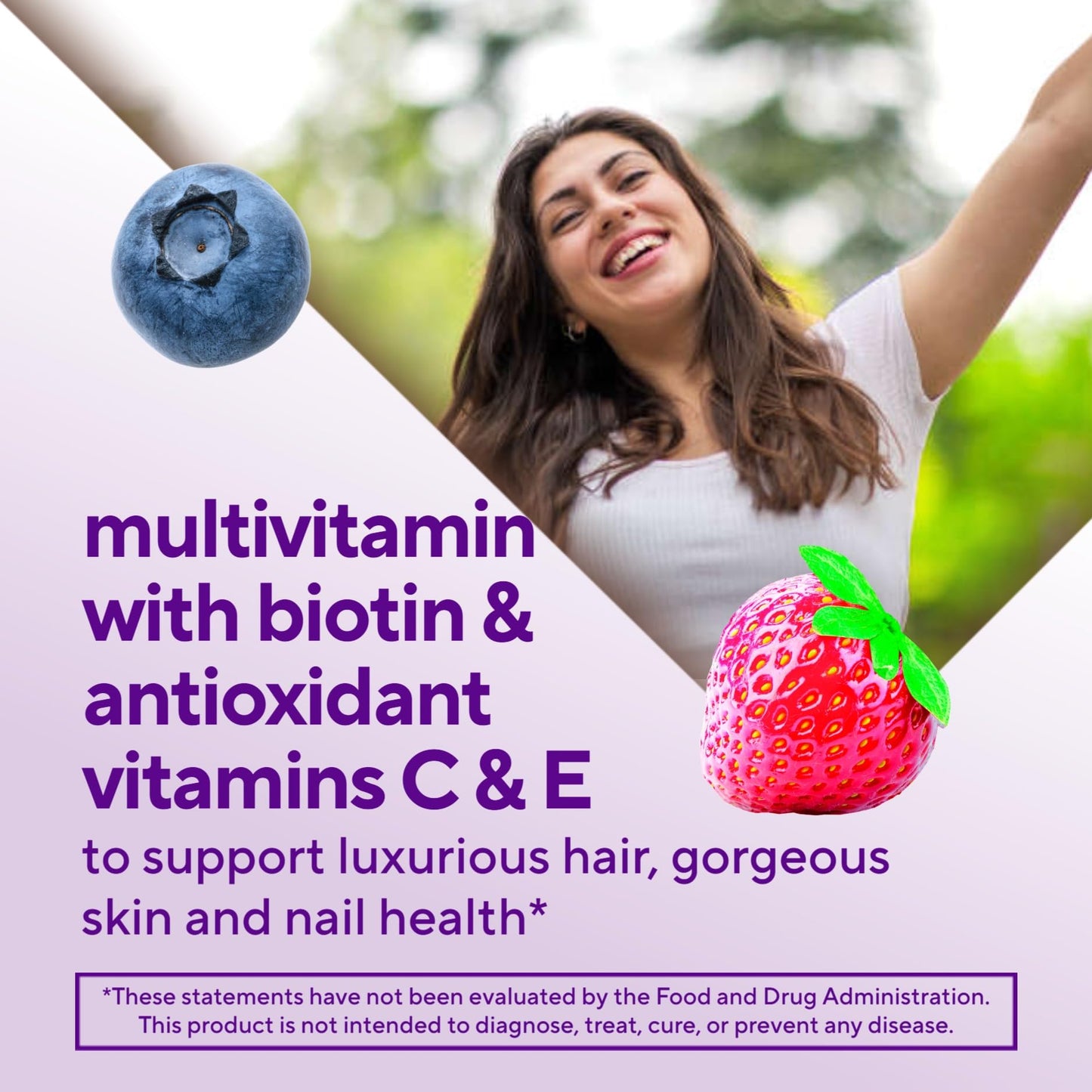 Vitafusion Gorgeous Hair, Skin & Nails Multivitamin Gummy, 135 Count