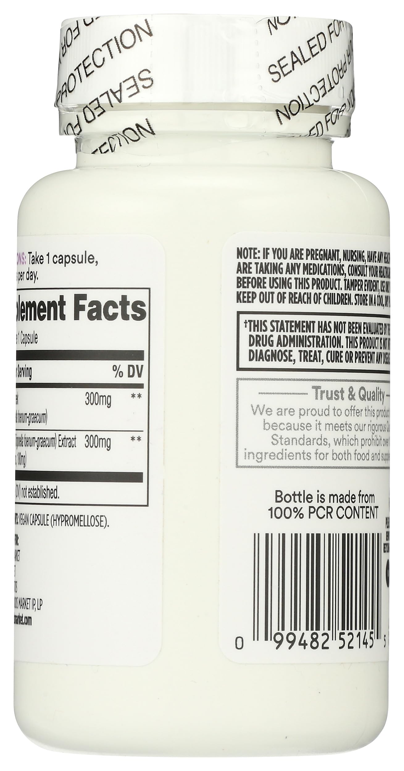 365 by Whole Foods Market Fenugreek Standardized + Full Spectrum Blend Lactation Support, Vegan Capsules, 60 Count