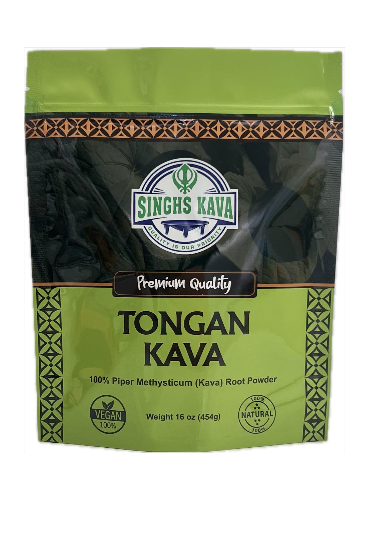 SINGHS Premium Quality Tongan Kava Leka Hina Powder, 16 Ounce