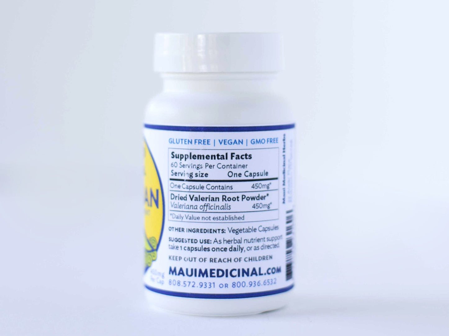 Maui Medicinal Herbs Valerian Root 60 Veggie Capsules