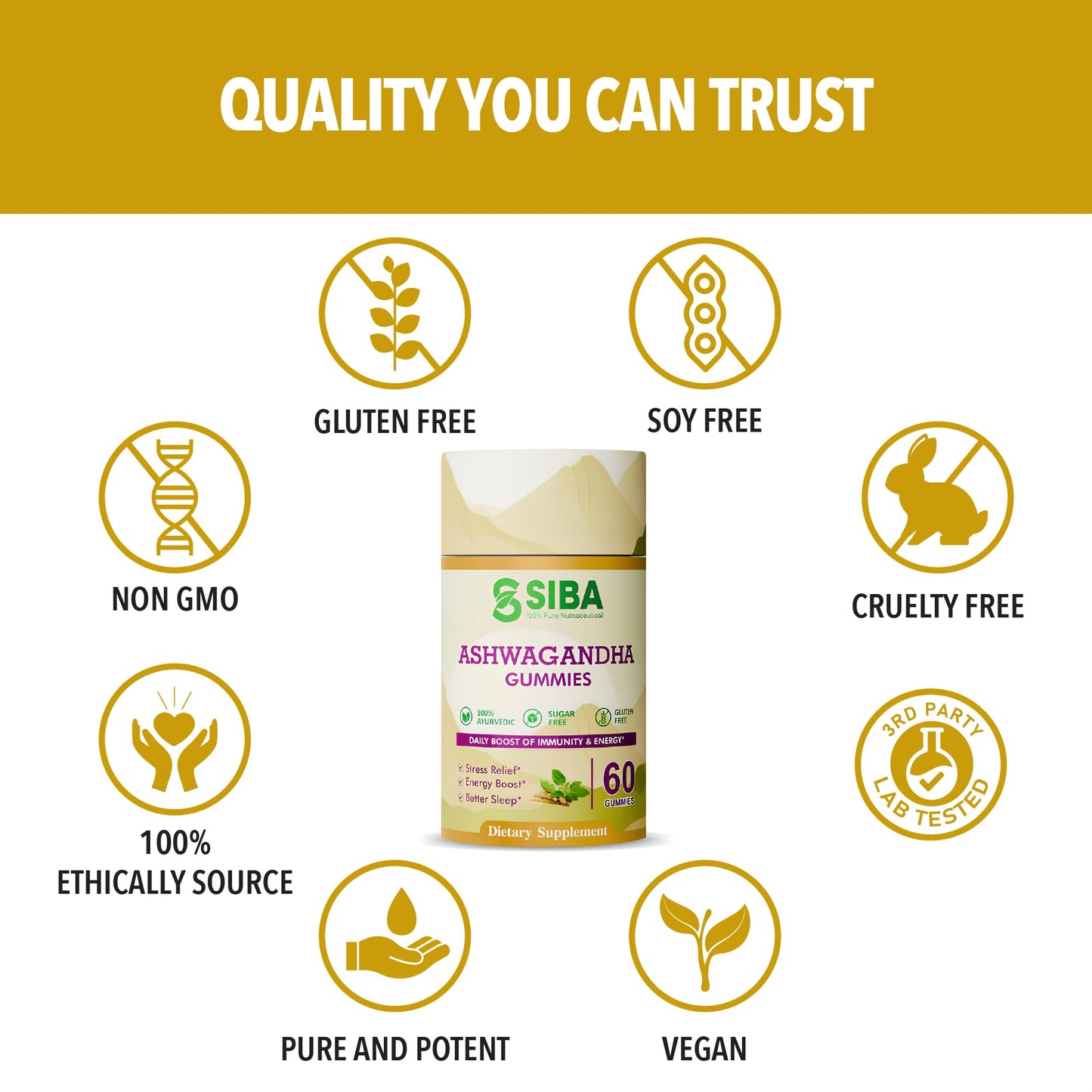 Siba Nutraceutical LLC Ashwagandha Capsules 120 Capsules