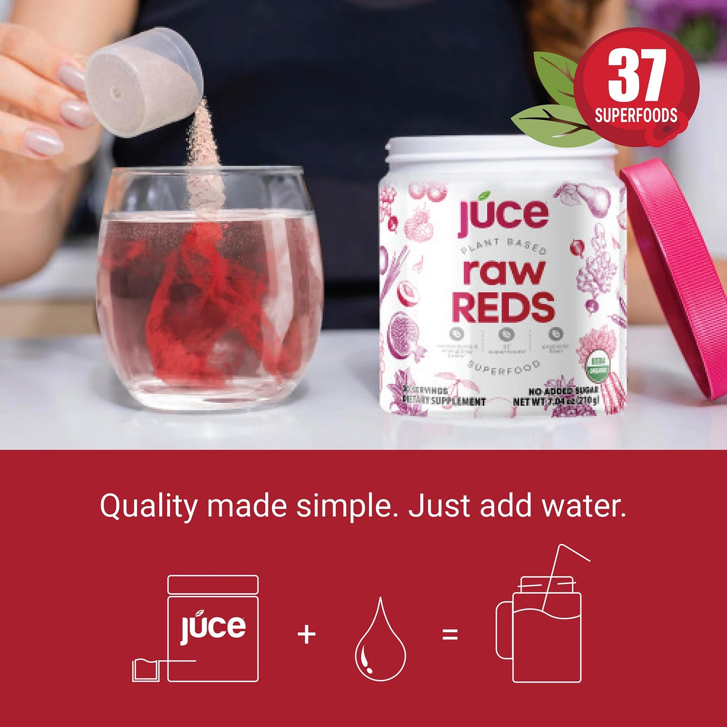 Terra Kai Organics Juce Raw Reds Organic Superfood Powder 7.04 Ounce