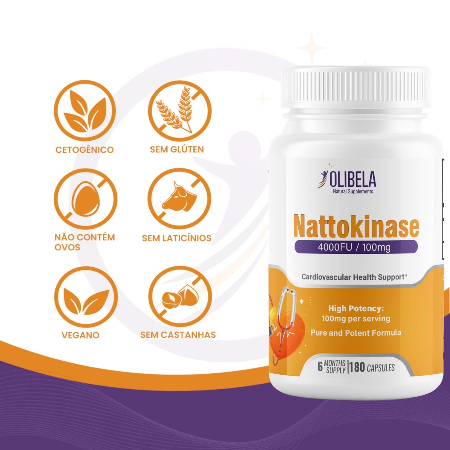 OLIBELA Nattokinase 4000FU Capsules 180