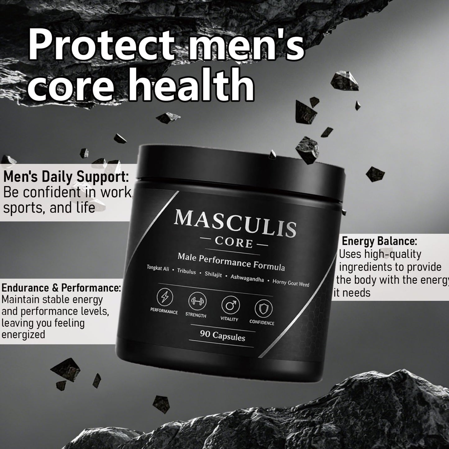 Neurocept MASCULIS Men's Daily Support Capsules, 90 Count