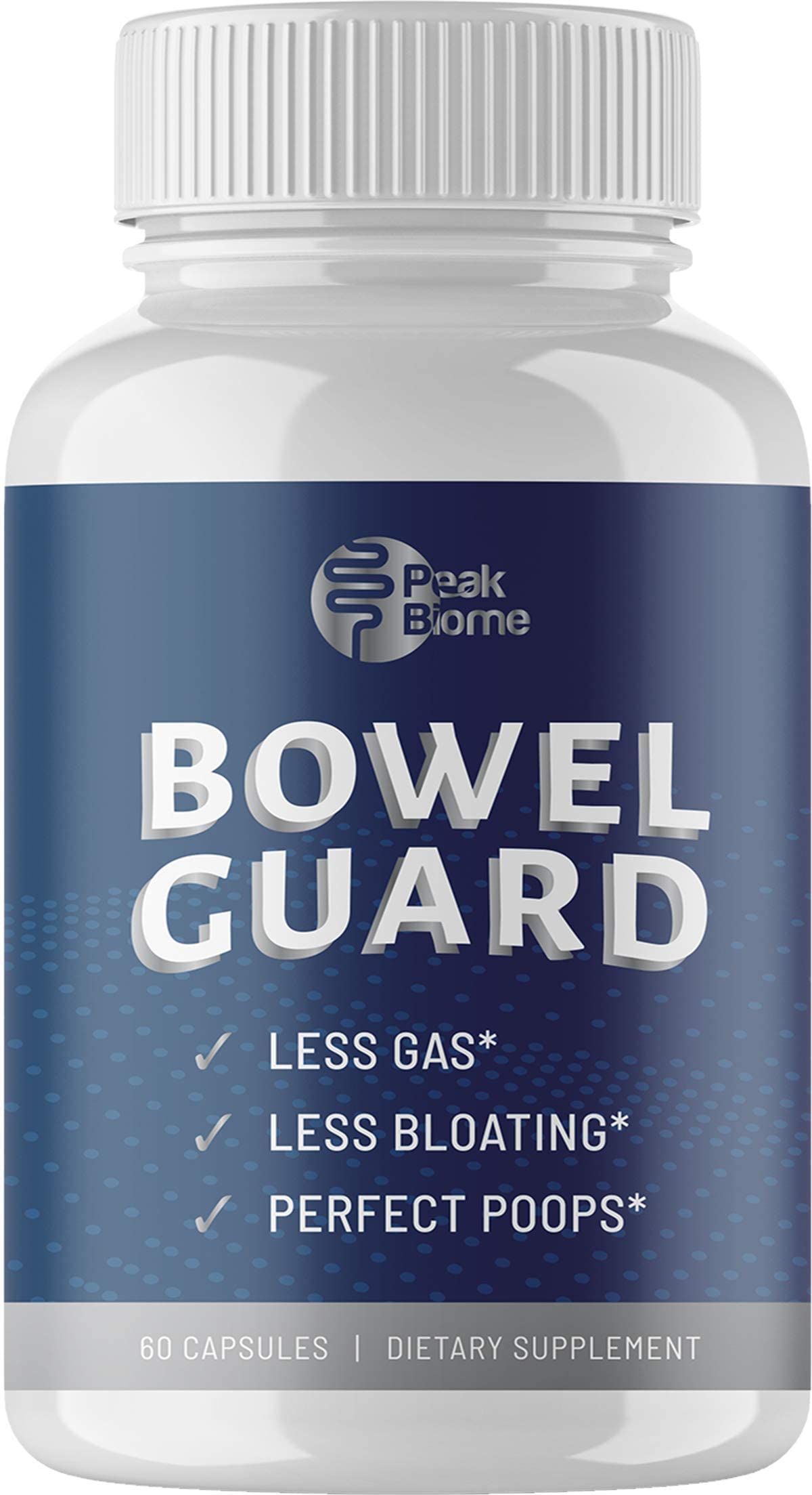 Peak Biome Bowel Guard Plant-Based Digestive Enzyme Supplements with Probiotics 60 Capsules