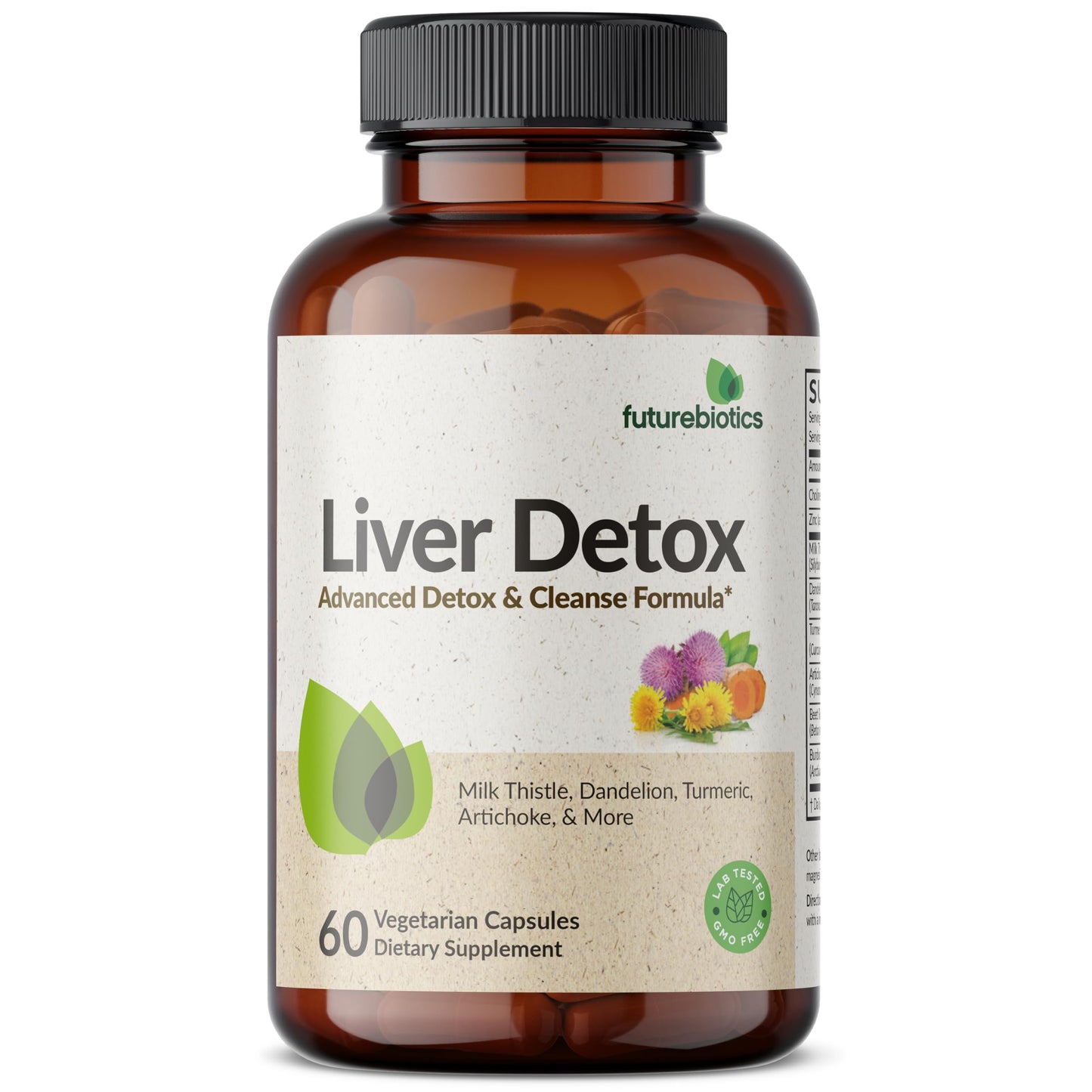 Futurebiotics Liver Detox Advanced Detox & Cleanse Formula Capsules, 60 Count