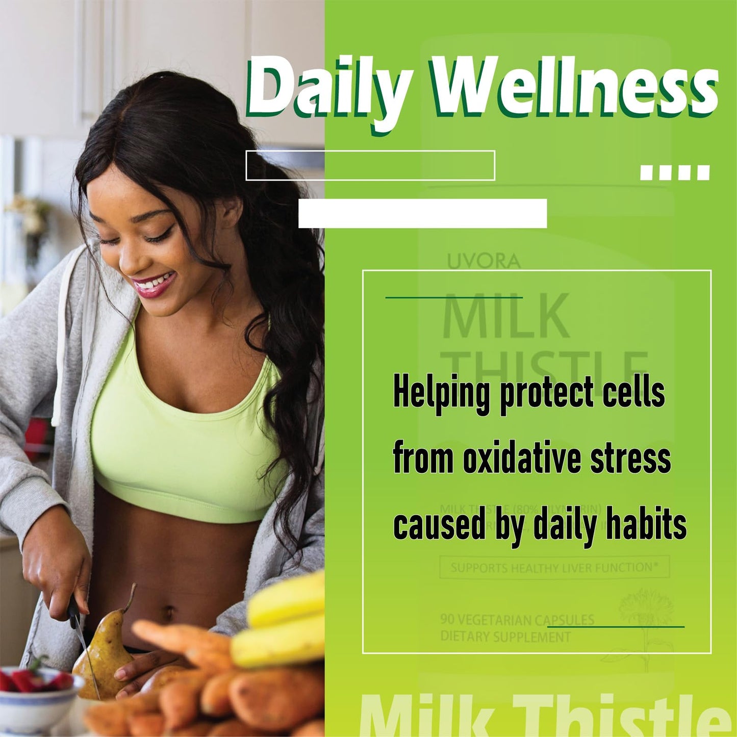 gmpdose UVORA Milk Thistle Detox Extract 300 mg 90 Capsules