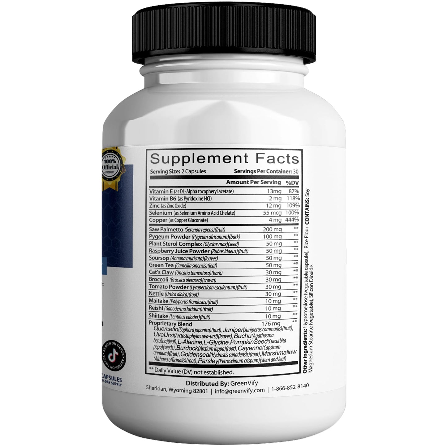 GREENVIFY Steel Flow Pro Max Natural Prostate Support Supplement 120 Capsules