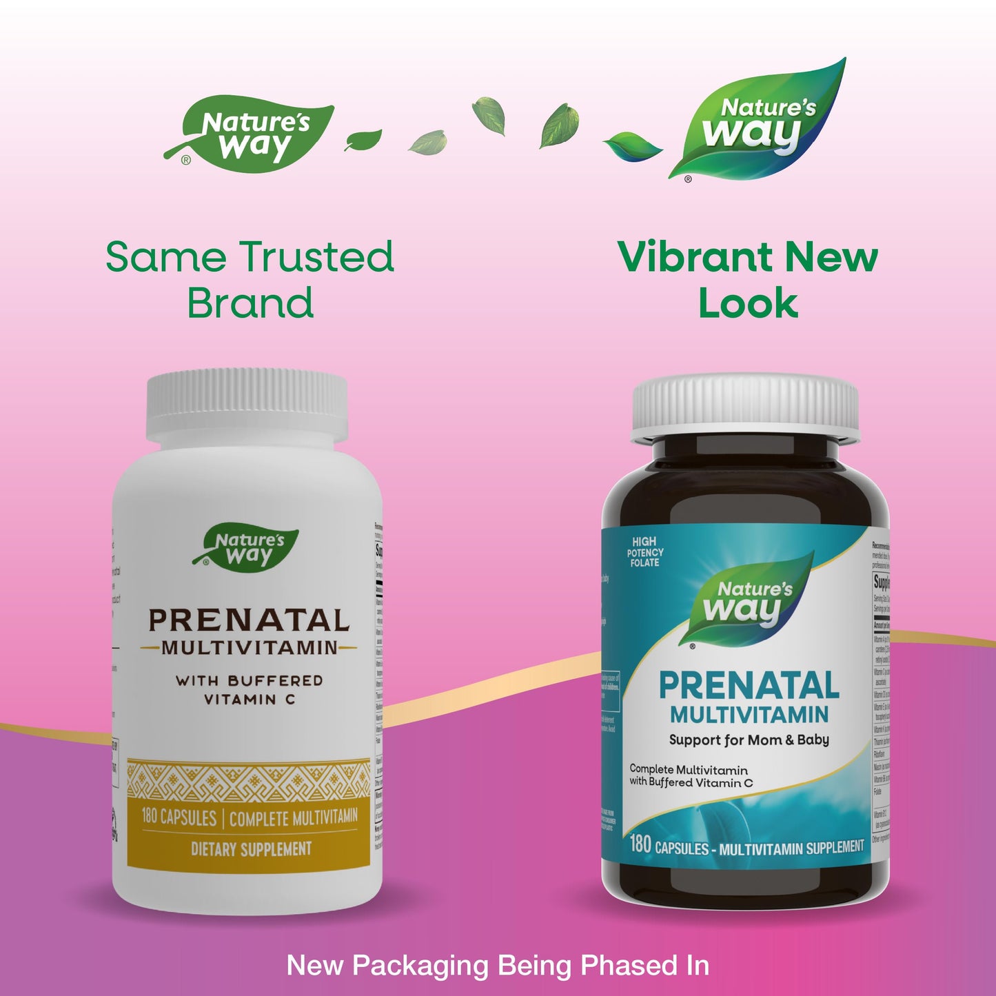 Nature's Way Prenatal Multivitamin with Folate for Healthy Brain and Spinal Development, Buffered Vitamin C, B-Vitamins, 180 Capsules