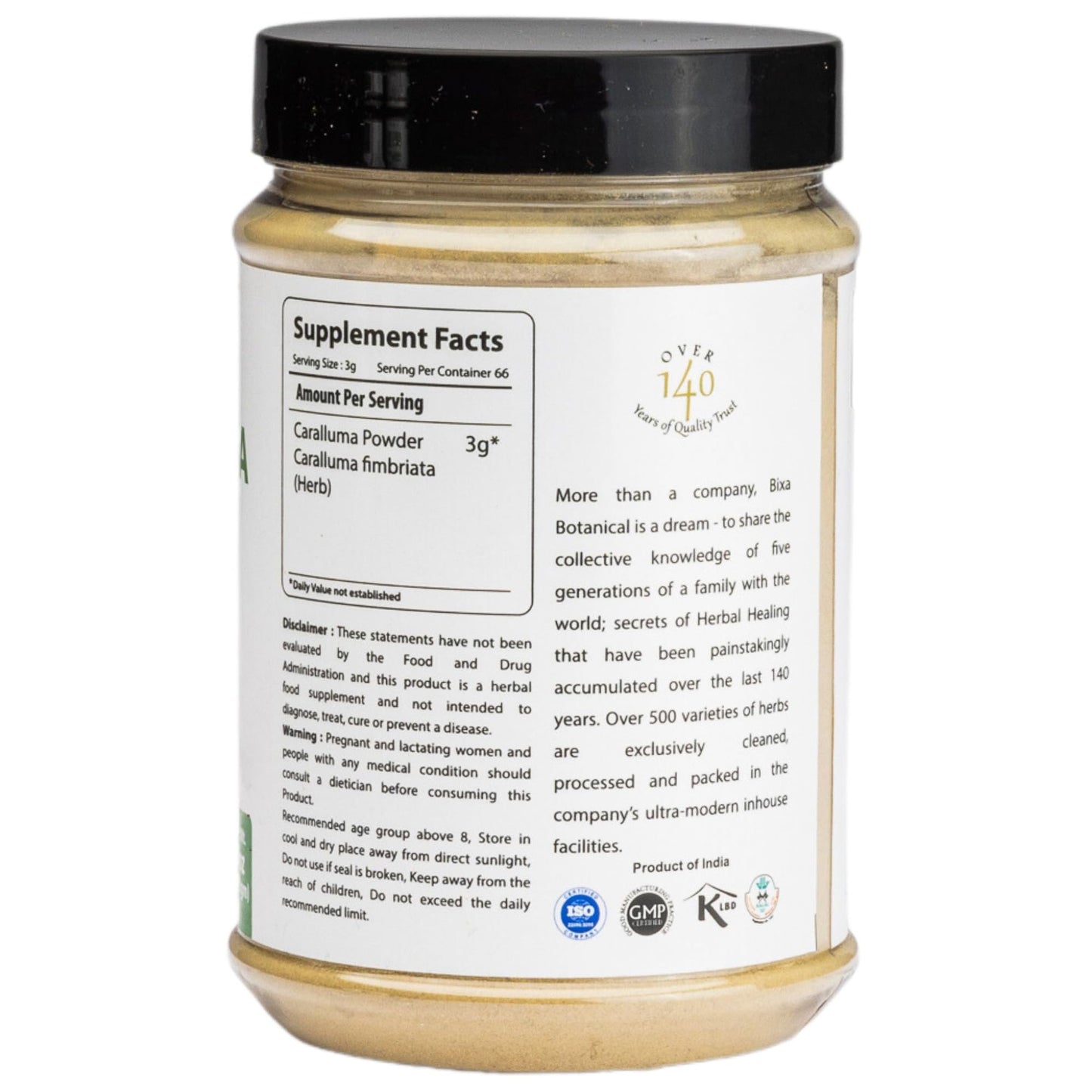 bixa BOTANICAL Caralluma Fimbriata Powder, 7 oz