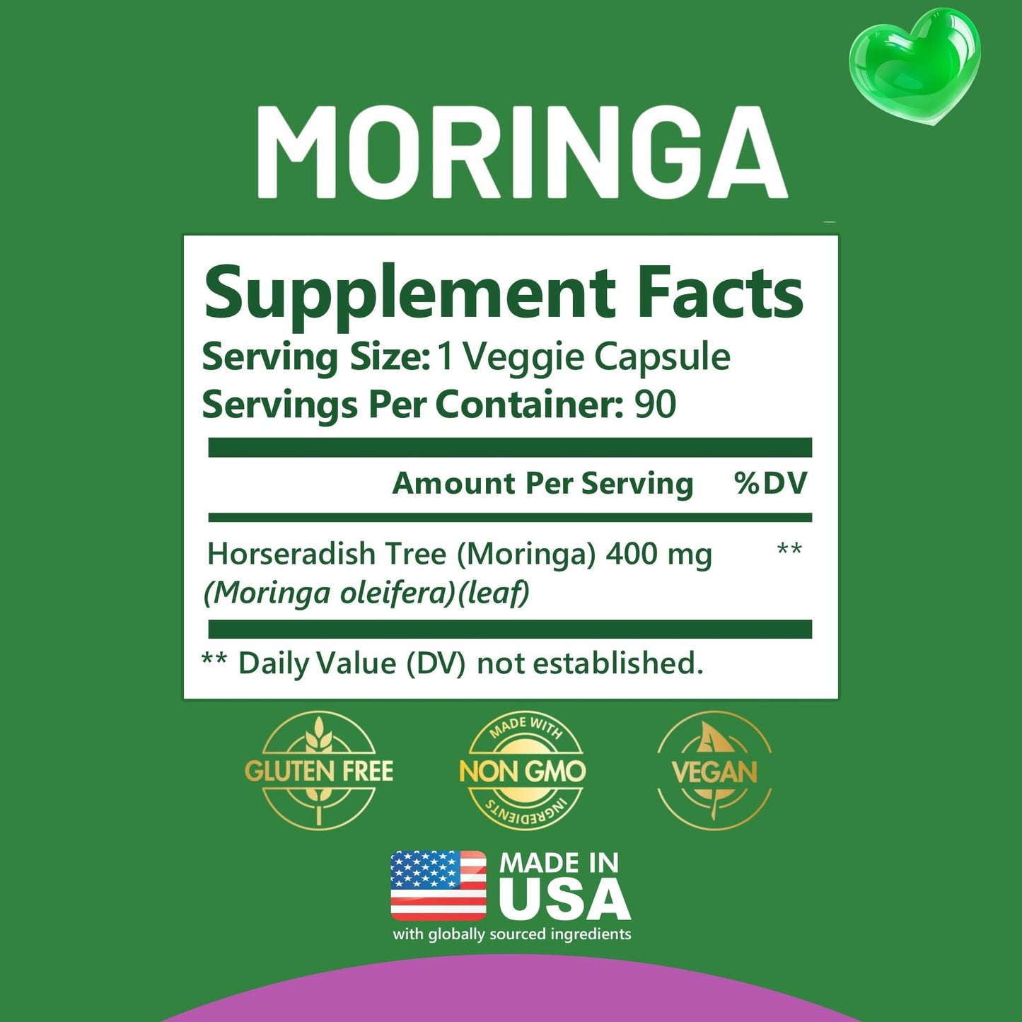 Kwala Nutrition Moringa Capsules Capsule, 90 Count