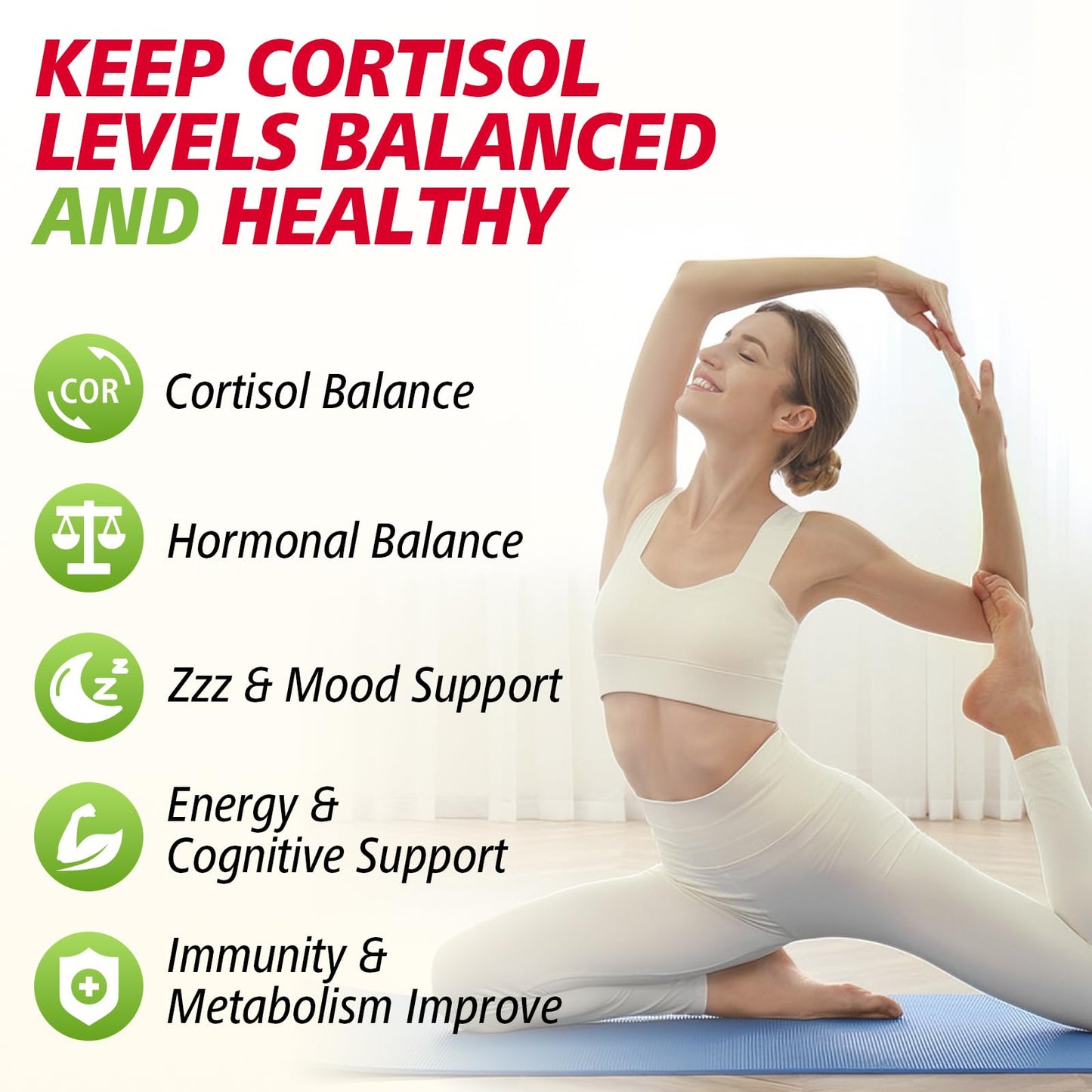 Zetelixia Cortisol Gummies for Women, 60 Count