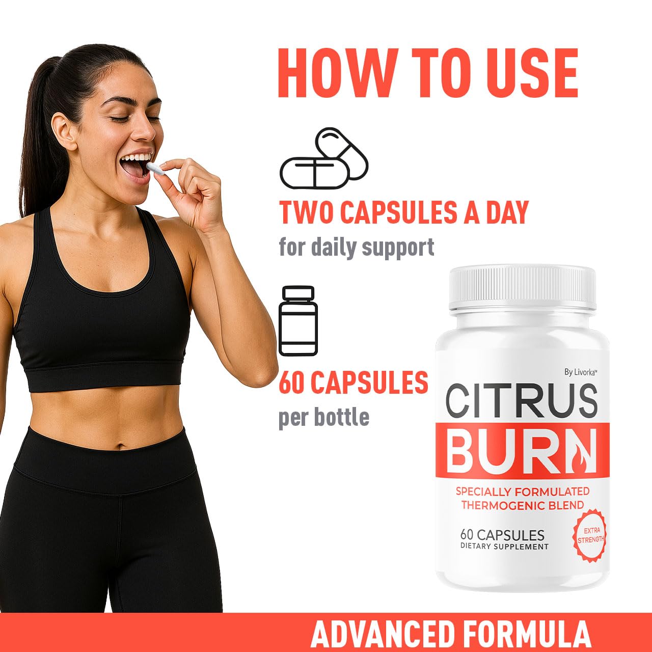 LIVORKA Citrus Burn Capsules, 120 Capsules