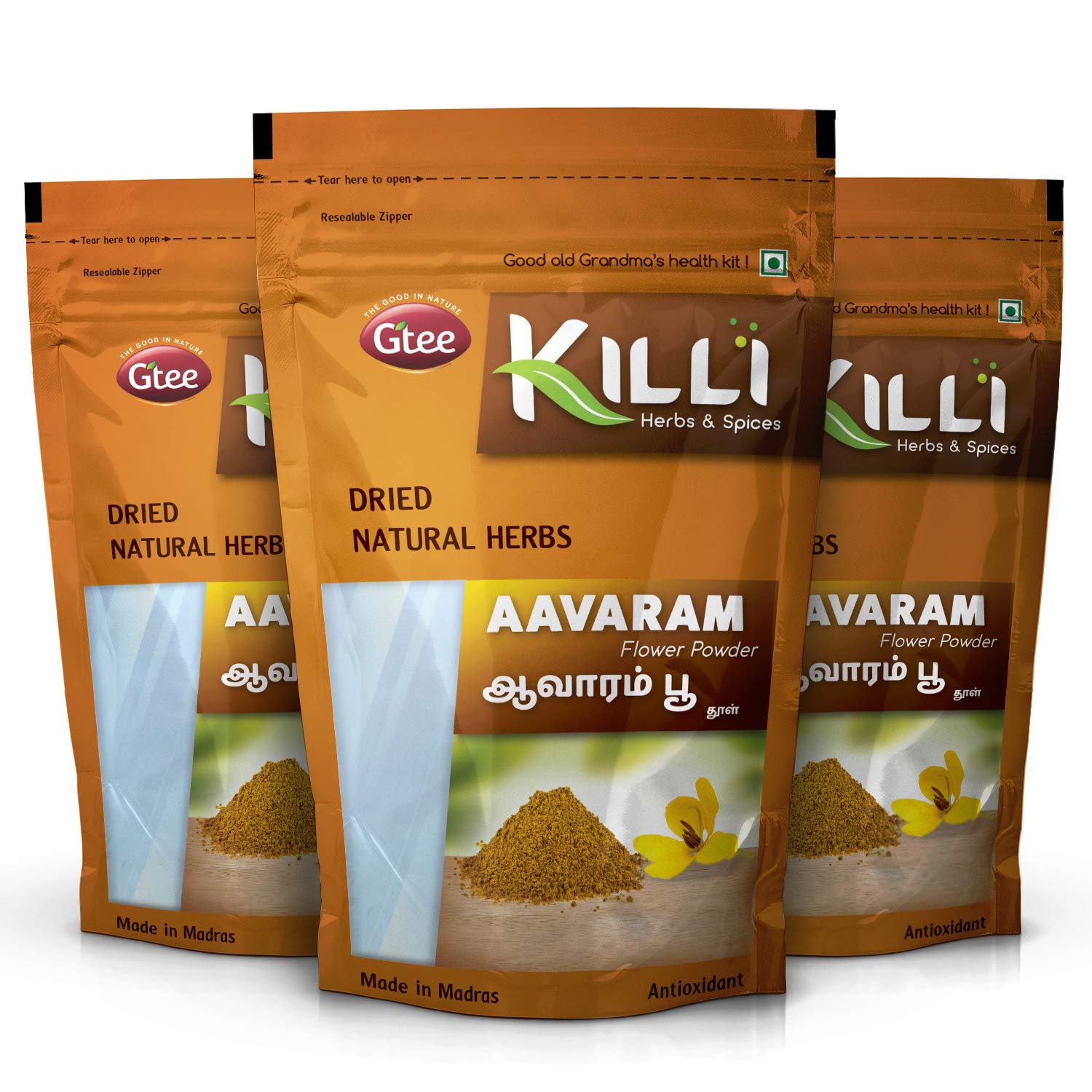 KILLI Avarampoo Tarwar Aavaram Senna auriculata Tangedu Flower Powder, 3