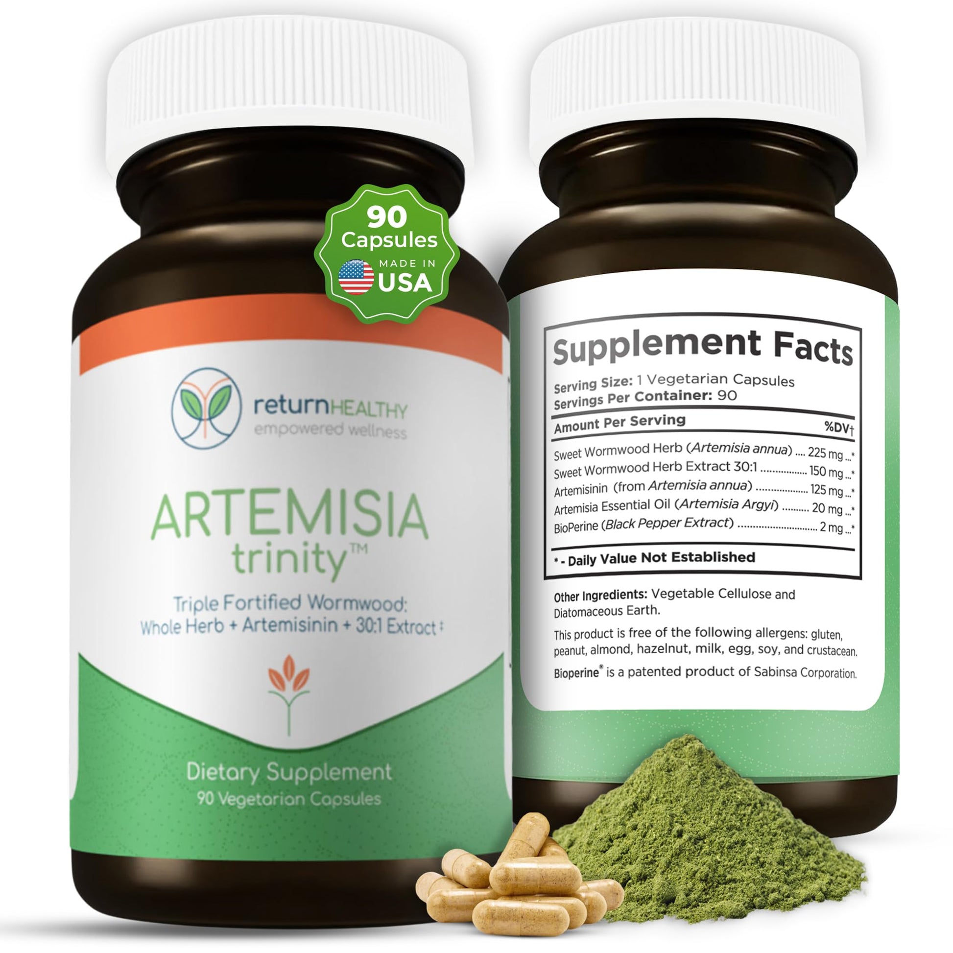 Return Healthy Artemisia Trinity Capsule 90 Count