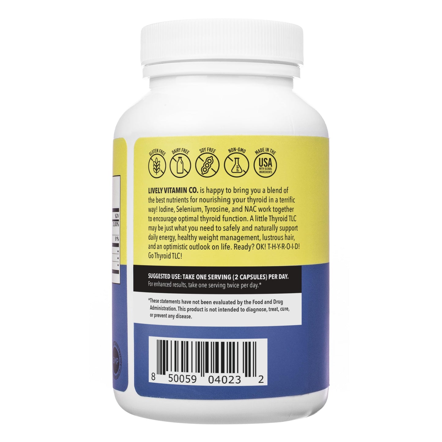 LIVELY VITAMIN CO Thyroid TLC - 3 Types of Iodine 120 Capsules