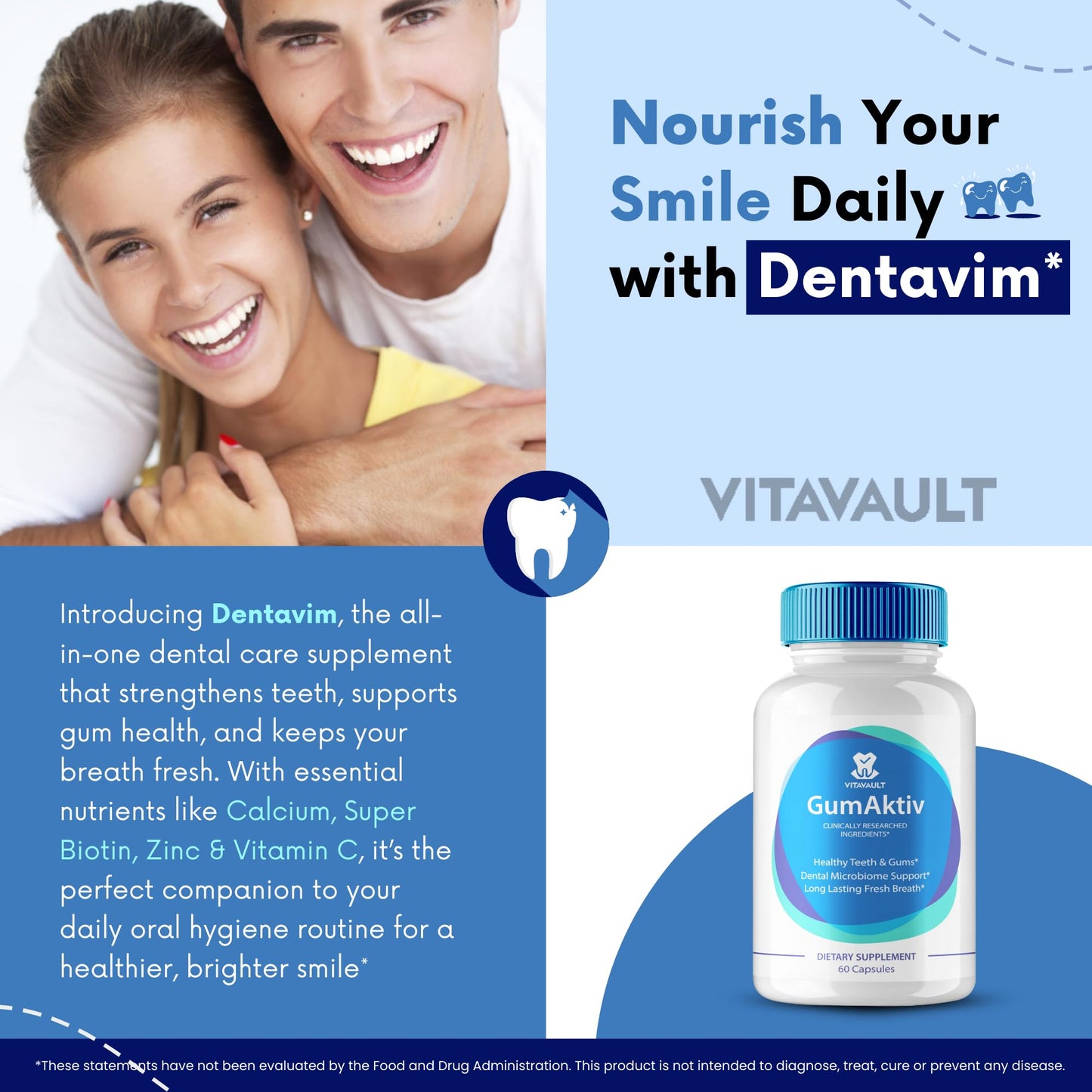 Vitavault GumAktiv Capsules 60 Count