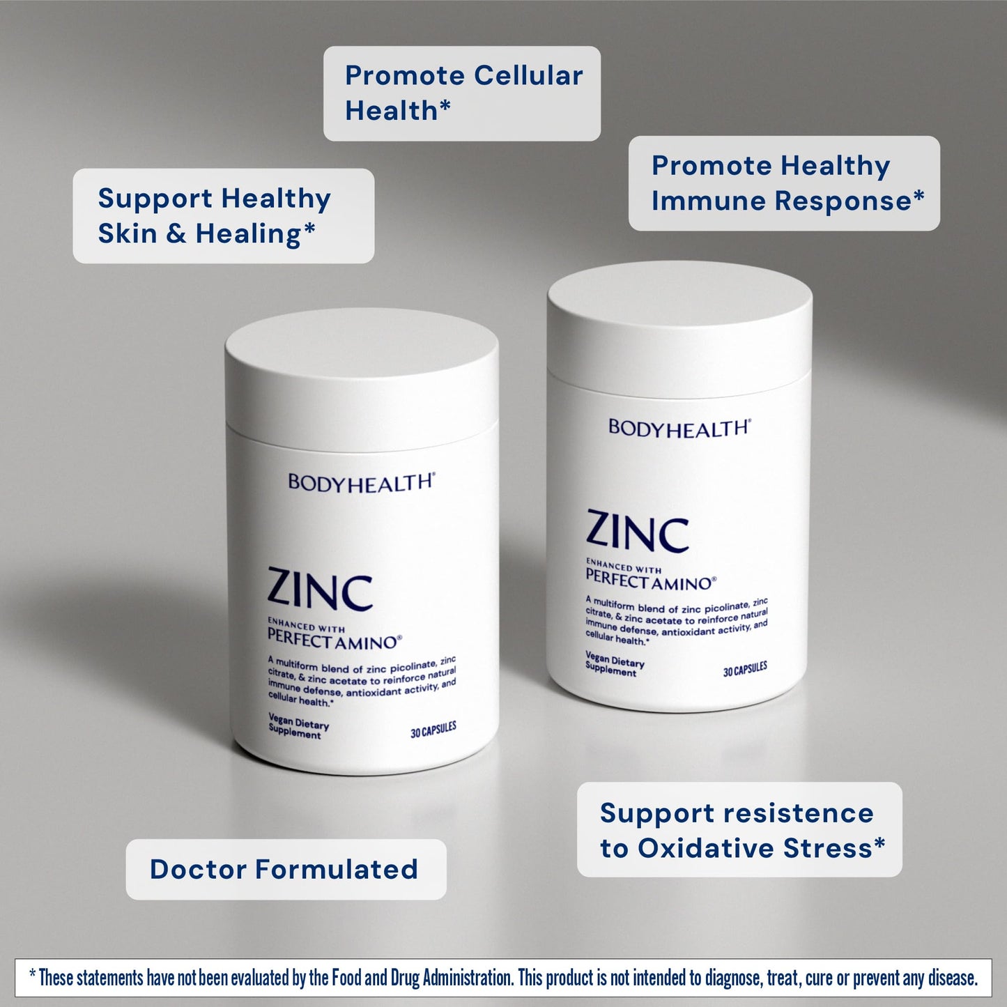 BodyHealth Zinc 30mg Capsule, 30 Count