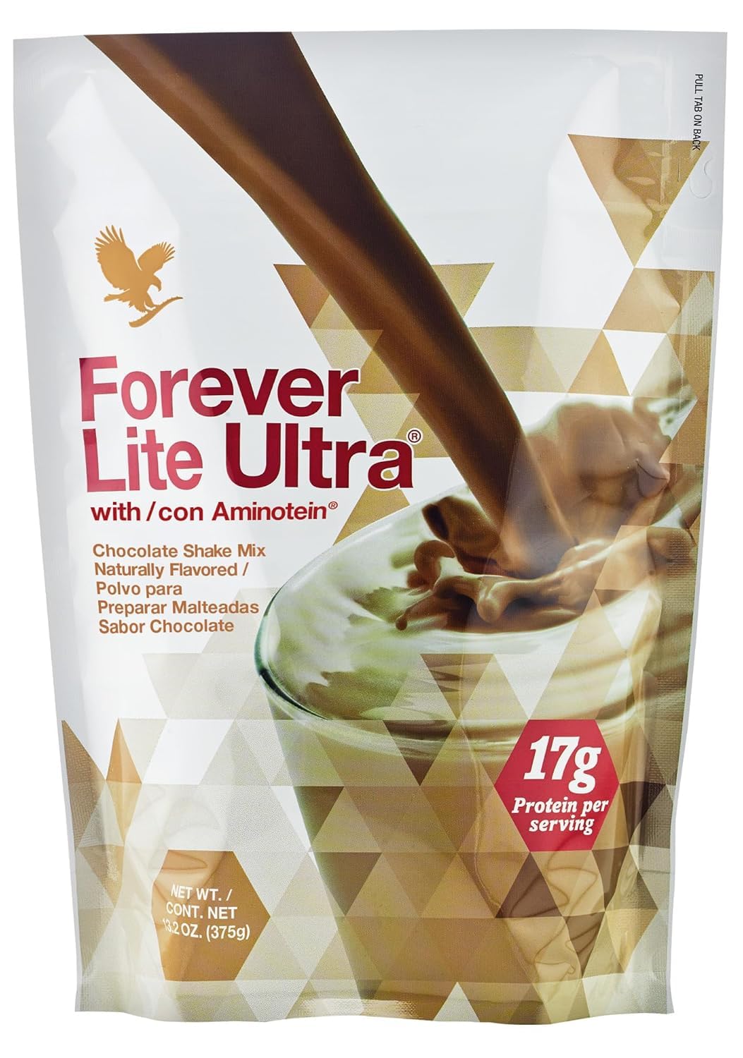 Forever Living Products Lite Ultra Chocolate Protein Shake Mix with Aminotein, Low Carb Drink for Lean Muscle Mass, Powder, 13.2 oz