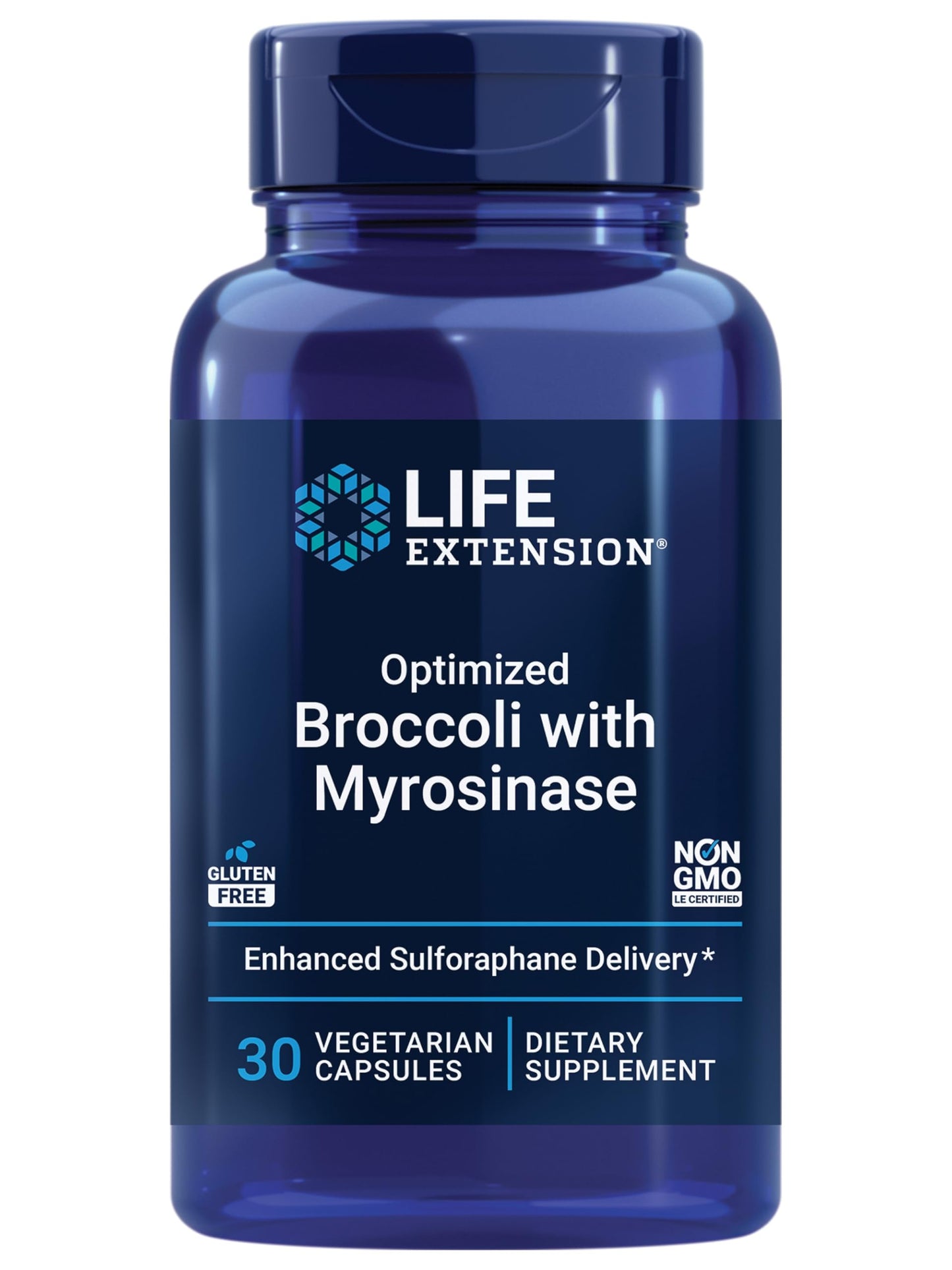 Life Extension Optimized Broccoli with Myrosinase, Liver and Detox Supplement 30 Capsules
