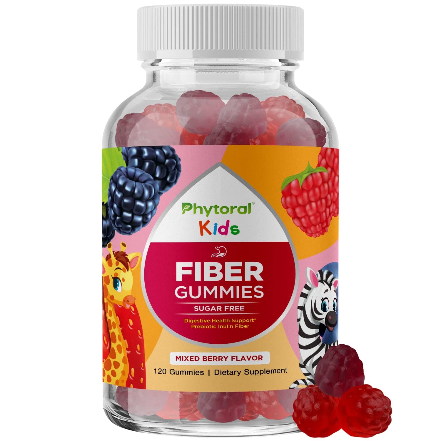 Phytoral High Prebiotic Fiber Gummies for Kids, 120 Count