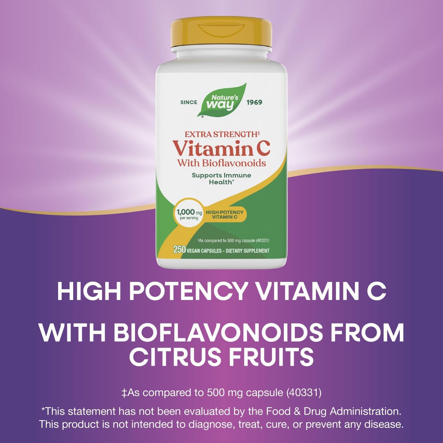 Nature's Way Extra Strength Vitamin C with Bioflavonoids Capsule, 250 Count