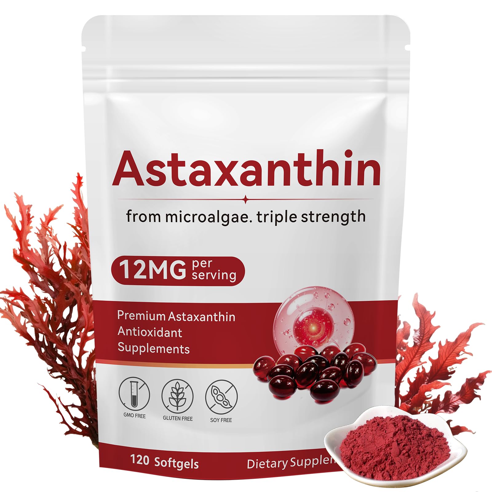 Axldrn Astaxanthin 12mg Softgels 120 Softgels