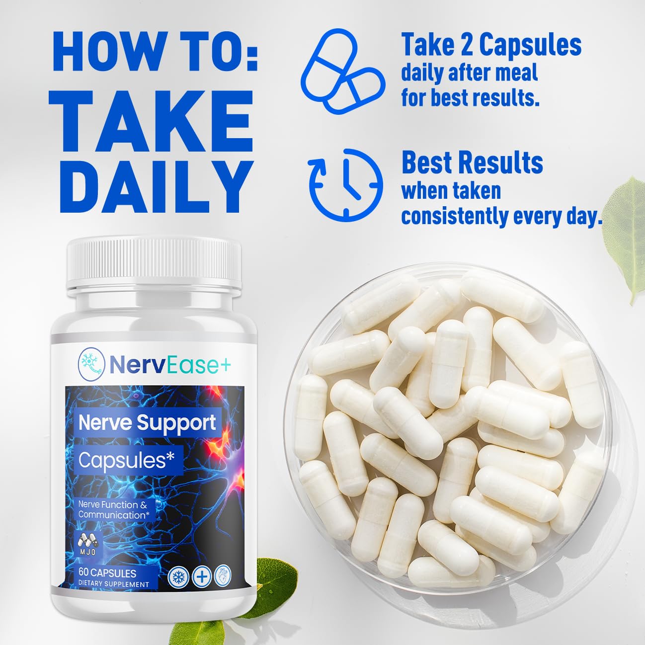 MJO Nervease Capsules, 60 Count