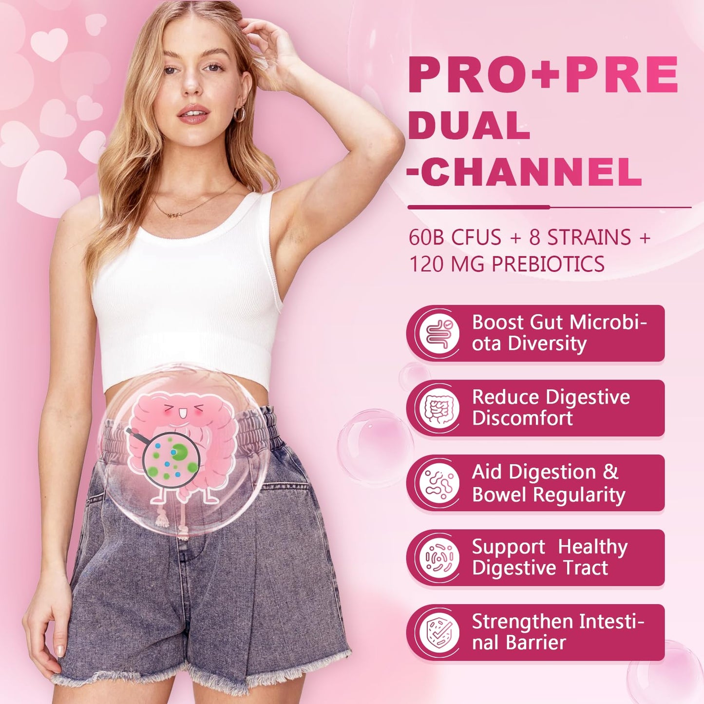 NATURE TARGET Probiotic for Women for Skin Health Capsules, 60 Count