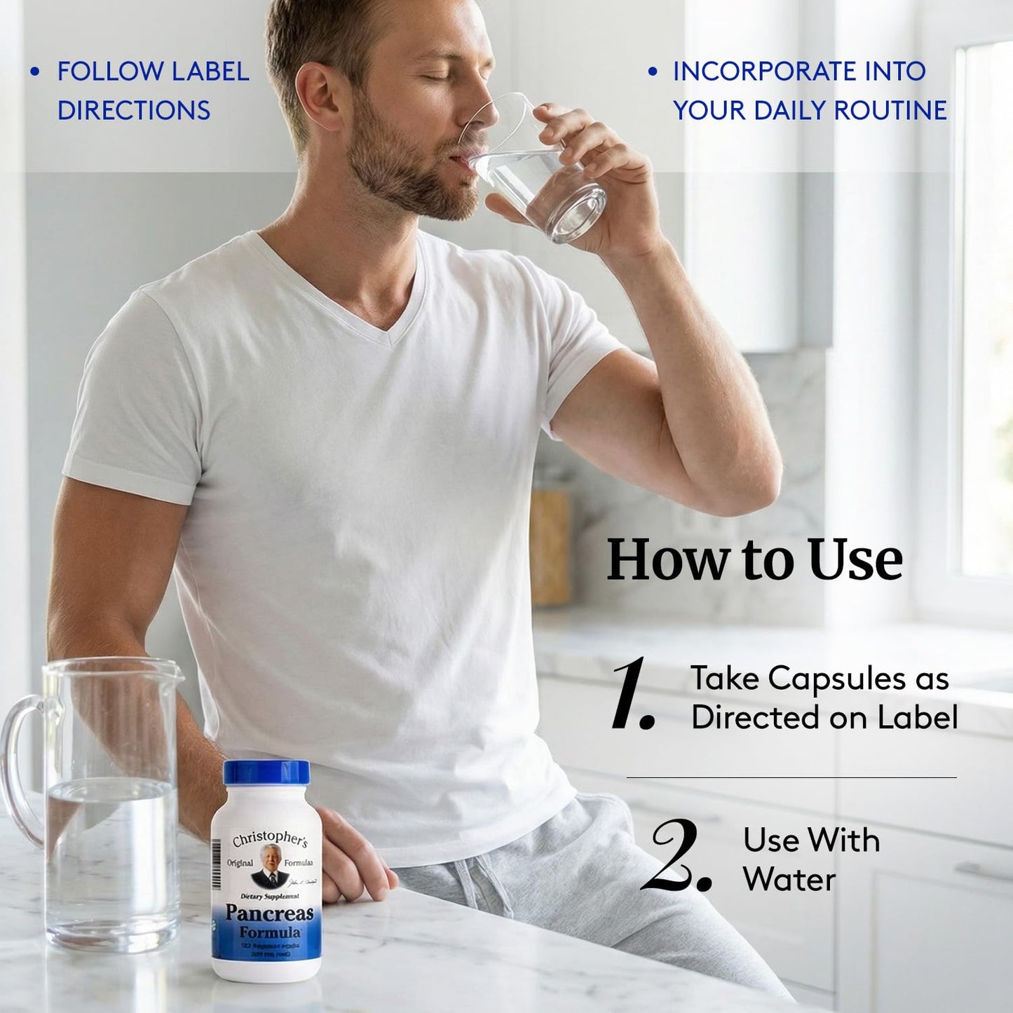 Christopher's Original Formulas Pancreas Formula - Pancreas Cleanse Detox & Repair - Probiotics for Digestive Health, 100 Capsules