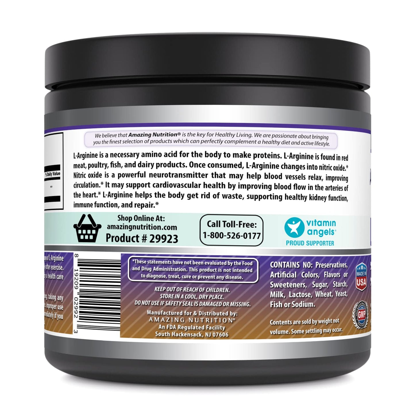 Amazing Nutrition L-Arginine Powder Supplement, 16 oz