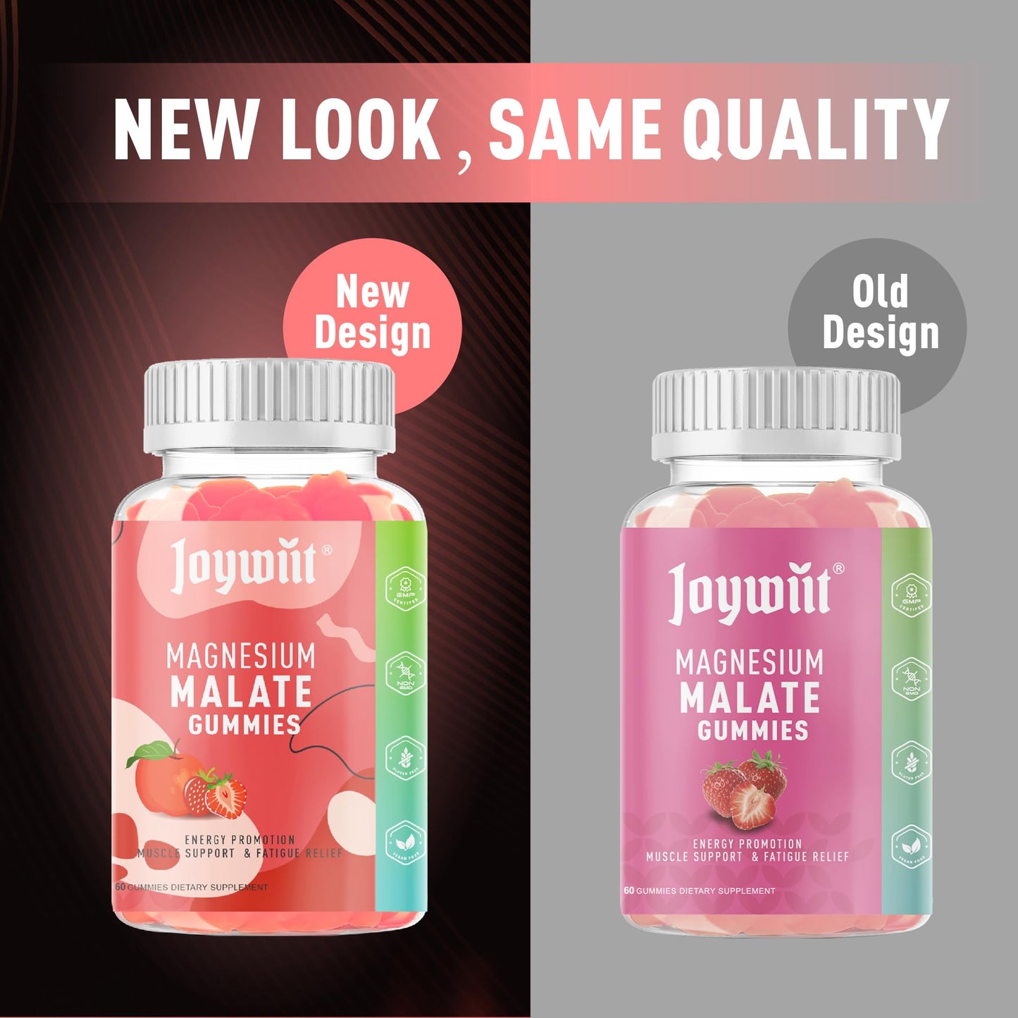 Joywiit Magnesium Malate Gummies 1000mg, 180 Counts