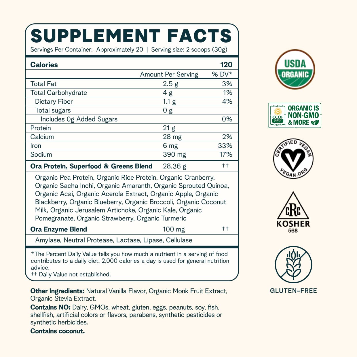 Ora Organic Hormone Balance & Protein Power Bundle Powder, 2-Pack