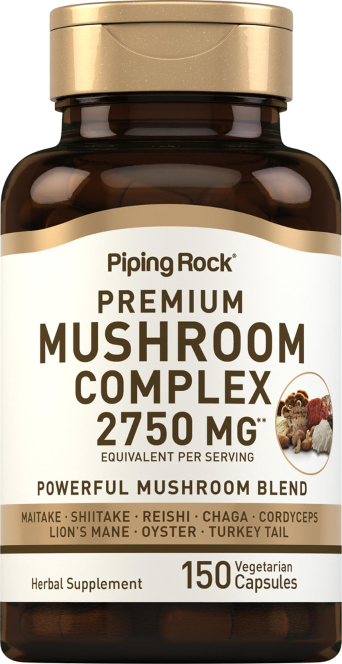 Piping Rock Mushroom Complex Capsules 150 Count