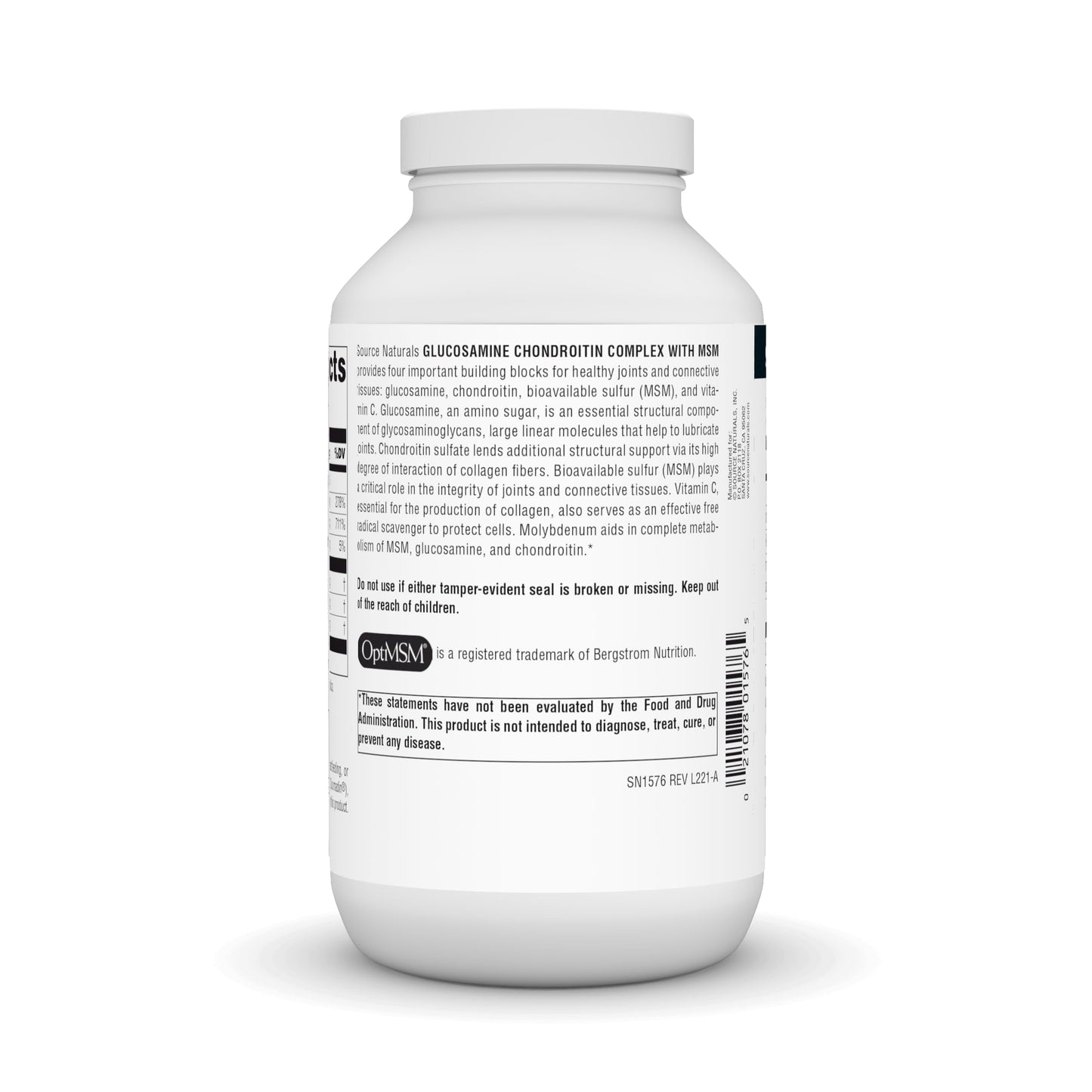Source Naturals Glucosamine Chondroitin Complex with MSM, 240 Tablets