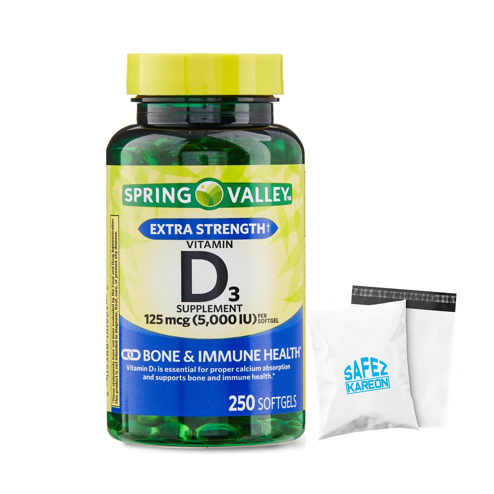 SAFEZ KAREON Extra Strength Vitamin D3 Softgels 250 Count