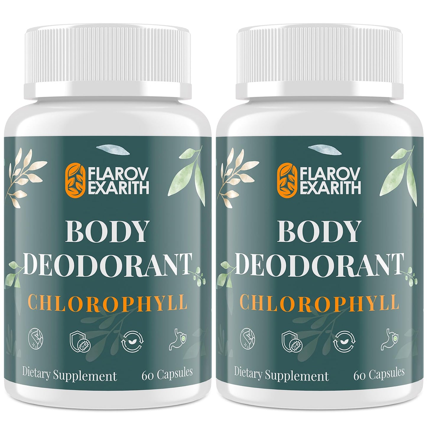 Flarovexorith Women's Body Deodorizing Supplement – Chlorophyll Capsules for Body Odor, Fresh Breath & Gut Detox, for Social Confidence – Vegan with Matcha Green Tea, Apple Cider Vinegar, 120 Capsules