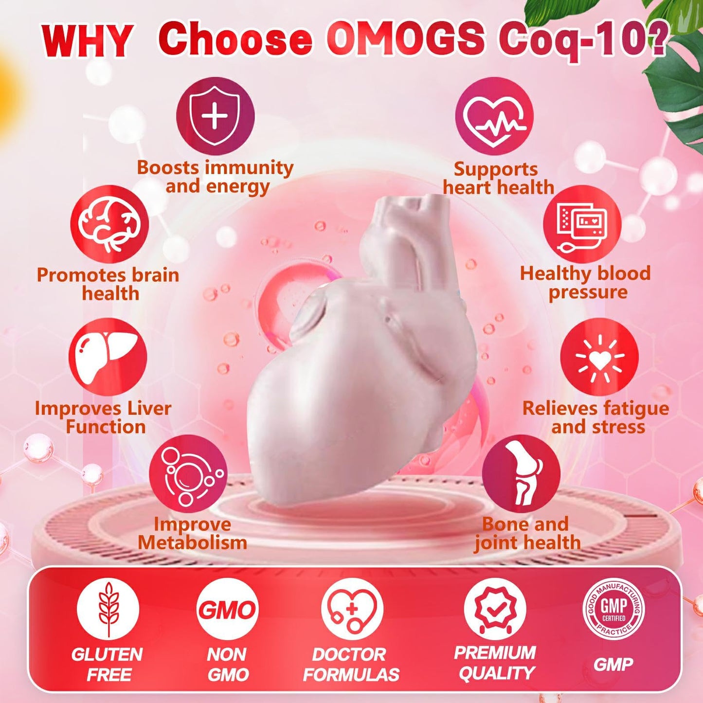 OMOGS CoQ10 200mg Softgels, 90 Softgels