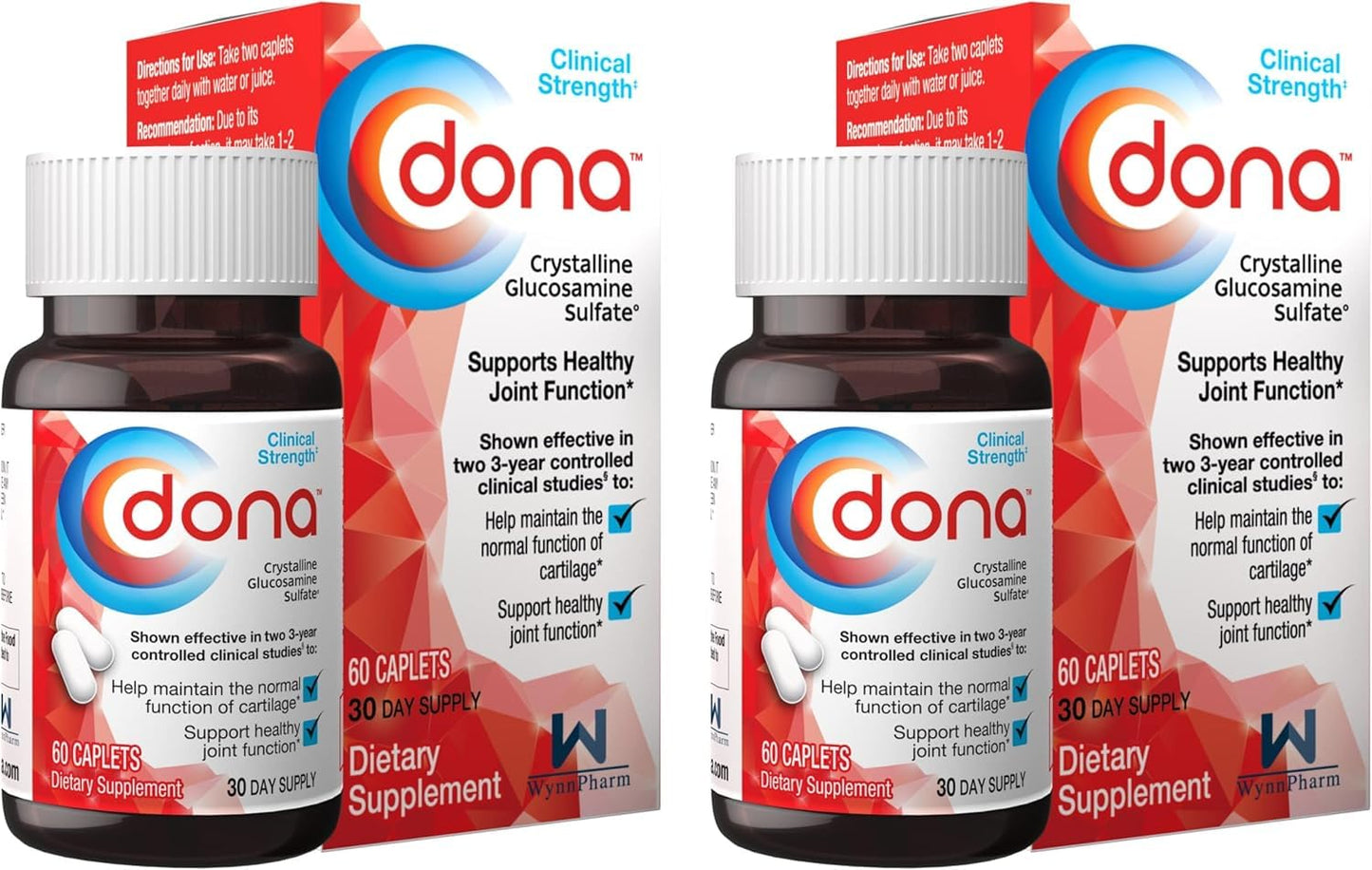 WynnPharm Dona Crystalline Glucosamine Sulfate 1500 Mg Caplets 120