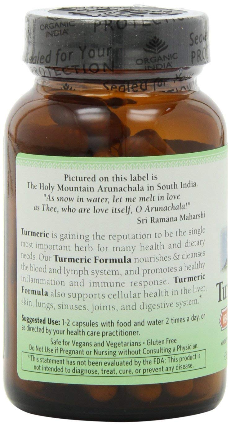 Organic India Turmeric Formula Capsules 6 Count