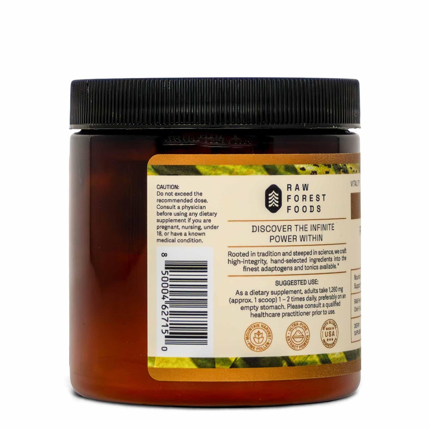 RAW Forest Foods Forest Prana Pine Pollen and Nettle Root Elixir Powder, 2.17 Ounce