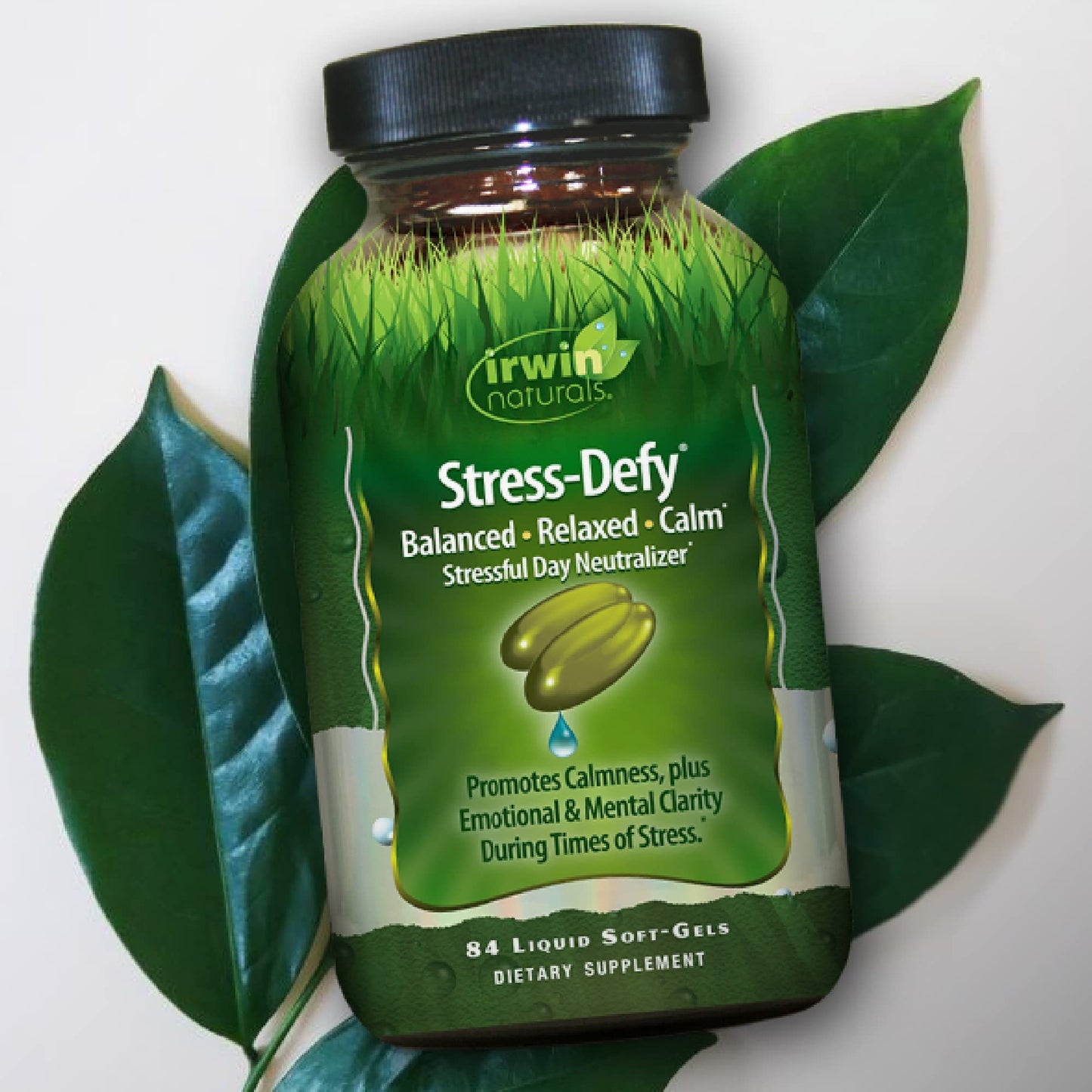 Irwin Naturals Stress-Defy Mood Support Soft-Gels 84 Count