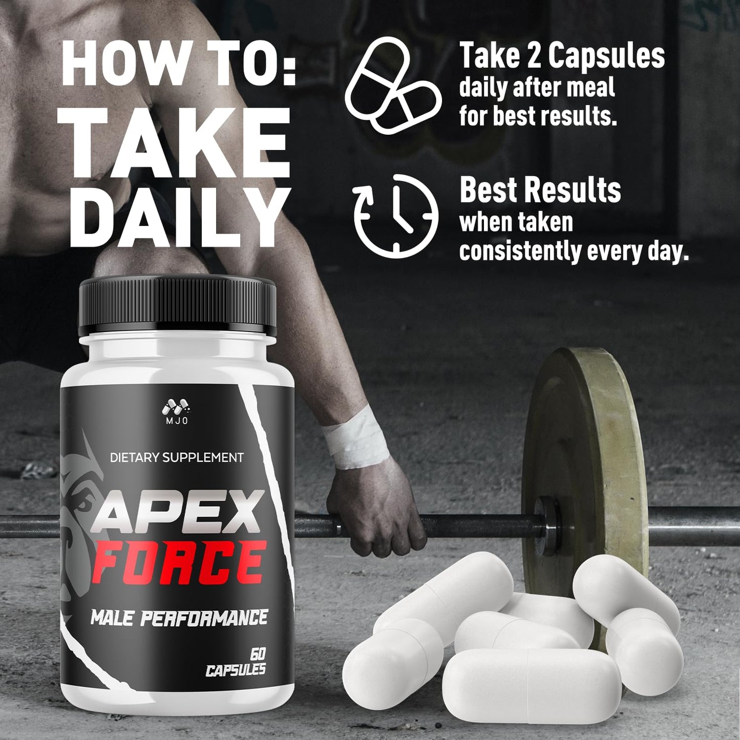 MJO Apex Force Capsules, 60 Capsules