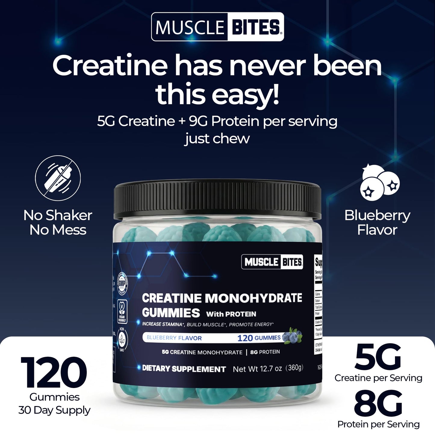 MuscleBites Creatine Monohydrate Gummy 120