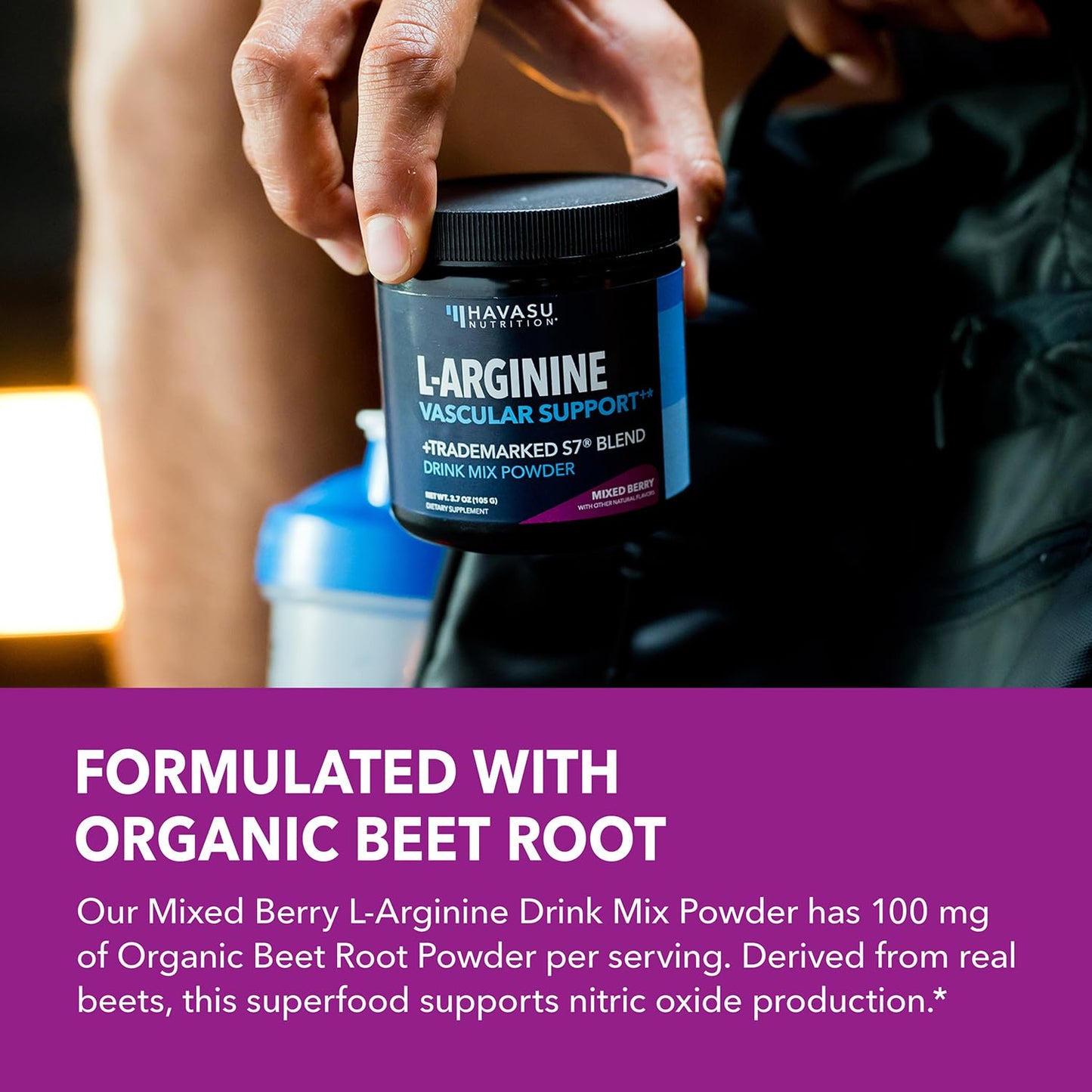 HAVASU NUTRITION L-Arginine with L-Citrulline and Beet Root Powder 3.7 oz