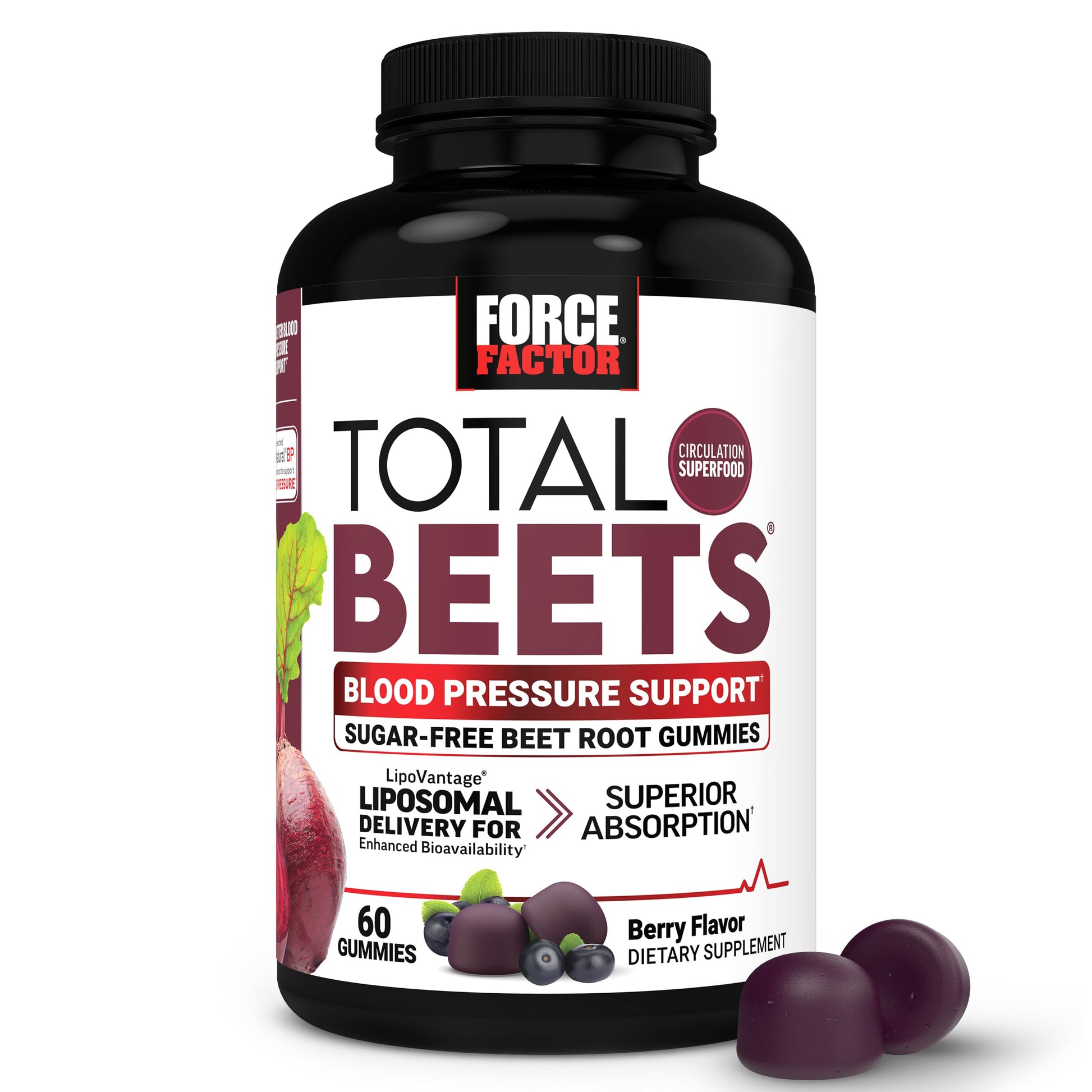 Force Factor Total Beets Gummies, 60 Count