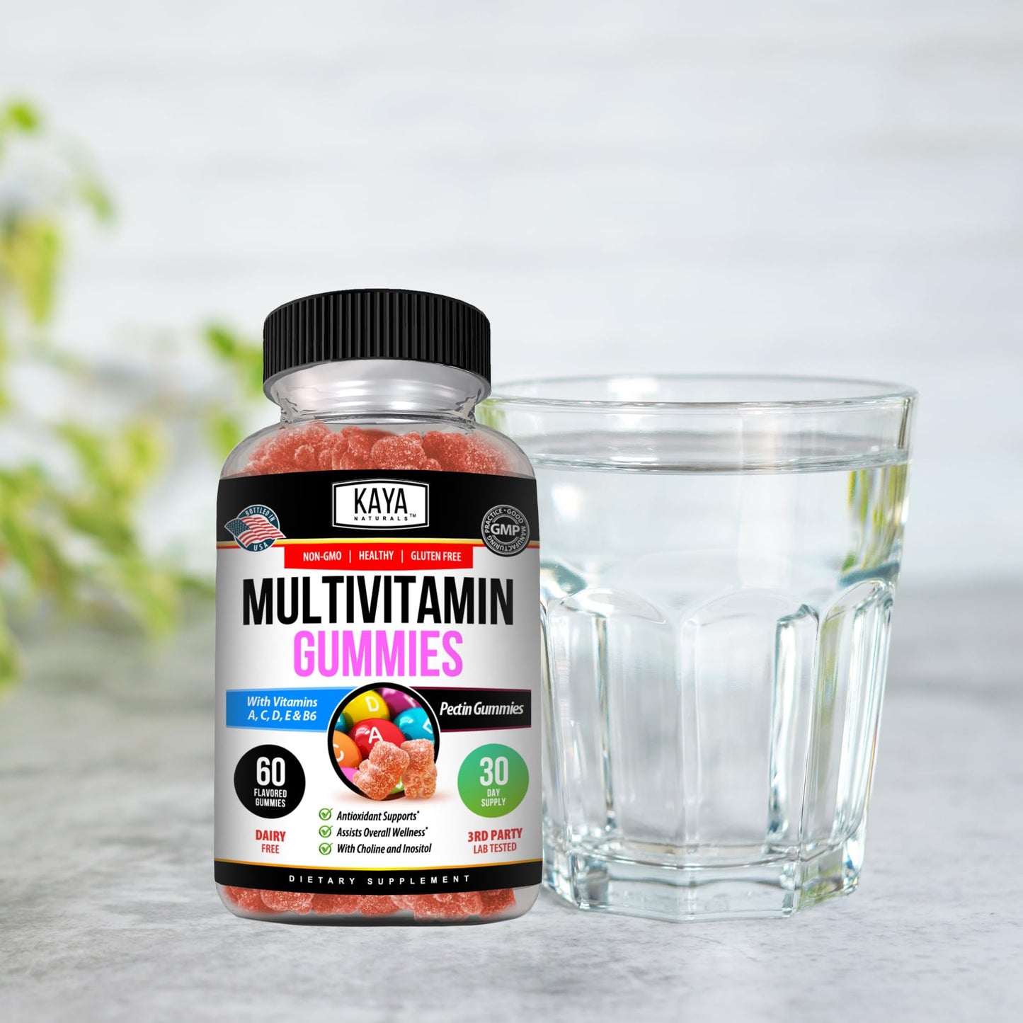 Kaya Naturals Adult Multivitamin Gummy, 60 Gummies