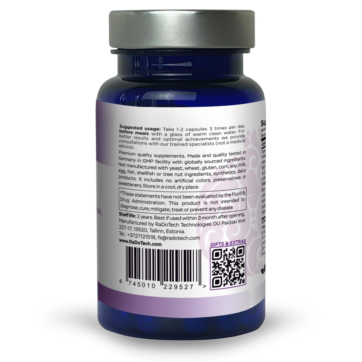 RaDoTech Edema Relief Capsule 60 Count
